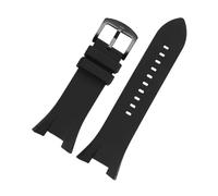 MBUIOPJ Compatible With Armani Ax1803 1802 1050 Silicone Watch Strap Waterproof Sports Rubber Wrist Band Men's Black Watchband Accessories 31.14mm(Black black)