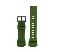 MBUIOPJ Compatible With Casio Resin Silicone Strap 20mm-MCW-200H AE-1400 18mm-AE1500WH WS-1400H/1300 Men Women Sports Waterproof Watch Band Bracelet(Green-Black pin,18mm-AE1500WH)
