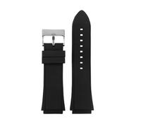 MBUIOPJ Compatible With GUESS Watch Band W0247G3 W0040G3 W0040G7 Series 22mm Silicone Strap Sport Waterproof Rubber Bracelet(Noir)