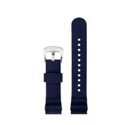 MBUIOPJ Compatible With Seiko PROSPEX Series SNE533/SNE535/SNE537P1 Waterproof Silicone Watch StrapRubber WatchBand Black Blue Green22(07 Blue-Silver)