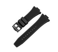 MBUIOPJ Compatible With Tissot PRX Series T137.407/T137.410 Super Player Rubber Silicone Quick Release Watch Band Bracelet 26-12mm(Black Black buckle)