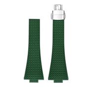 MBUIOPJ Compatible With Tissot PRX T137 FKM Watch 11mm 12mm Men Women's Watchband Fluororubber Bracelet Quick Release Folding Clasp Strap Wristband(Green-S-buckle,11mm)