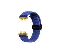MBUIOPJ Elastic Nylon Weaving Watch Strap Compatible With Casio GMW-B5000 Fabric Watch Band Magnetic Buckle Bracelet Wristband Accessories(Blue-gold)