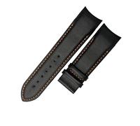 MBUIOPJ Genuine Calf Leather Watchband Watch Band Strap Compatible With Tissot COUTURIER T035 T035617 627 T035439 Watch Band 22/23/24mm Brush Buckle(Black orange -NK,24mm)
