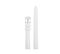 MBUIOPJ Genuine Leathe Watchband Compatible With Casio LQ400D7AEF LTP-V007 Cowhide Watchstrap 14MM Red Green Pink Brown Small Size Women's Accessory(White-silver)