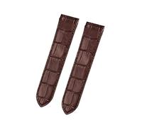 MBUIOPJ Genuine Leather Watch Strap 20mm 23mm Compatible With Cartier Santos Strap Santos 100 Men's And Women's Folding Clasp Watchband(Brown NO Buckle,23mm)