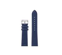 MBUIOPJ Leather Watch Strap Compatible With Casio MTP-M300D MTP-M305D/L Watchband 20mm 22mm Black Brown Blue Red With Women And Men's Wrist Strap(Darkblue-silver,20mm)
