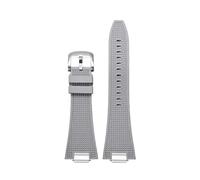 MBUIOPJ Quick release 27mm Silicone Watch Strap Compatible With Tissot PRX T137.407 T137.410 Fluorine Rubber Watchband men's Bracelet(Grey-silver)