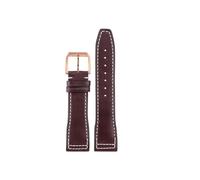 MBUIOPJ Quick Release Italian Genuine Cowhide Watchband Compatible With IWC Pilot's Series Watch IW377714 Cowhide Strap 20mm 21mm(Brown White rk,20mm)