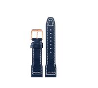 MBUIOPJ Quick Release Italian Genuine Cowhide Watchband Compatible With IWC Pilot's Series Watch IW377714 Cowhide Strap 20mm 21mm(B Blue rk,20mm)