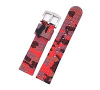 MBUIOPJ Quick Release Pattern Strap Are Compatible With Seiko Compatible With Casio Compatible With Rolex Smart Watch TPU Silicone Strap 22mm 24mm(Red Black Silver,22mm)