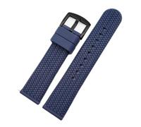 MBUIOPJ Quick Release Pattern Strap Are Compatible With Seiko Compatible With Casio Compatible With Rolex Smart Watch TPU Silicone Strap 22mm 24mm(Blue Black,22mm)
