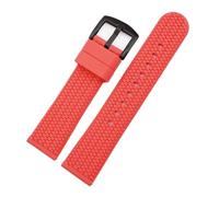 MBUIOPJ Quick Release Pattern Strap Are Compatible With Seiko Compatible With Casio Compatible With Rolex Smart Watch TPU Silicone Strap 22mm 24mm(Red Black,20mm)
