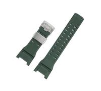 MBUIOPJ Resin Watch Strap Compatible With Casio GSHOCK, The Third Generation Of The Big Mud King GWG-B1000 Dedicated Notch Steel Ring Wristband(Green-silver)