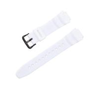 MBUIOPJ Rubber Strap Compatible With Casio Watch W-218h / F-108 AE1200 / 1000/1300 Resin Silicone Watch Band(White black)