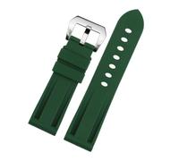MBUIOPJ Silicone Watch Band Compatible With Panerai Rubber Bracelet 22mm 24mm 26mm Men Women Sport Replacement Watch Band Compatible With Casio Compatible With Omega Belt(Dark green sk,26mm)