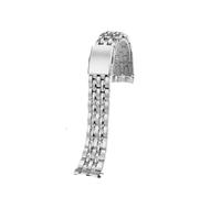 MBUIOPJ Solid Precision Steel Watch Chain Compatible With Titoni Universe 777 787 Men's Watch Strap 19mm 20mm Convex Interface(Silver,19mm)