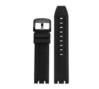 MBUIOPJ Sports Silicone Rubber Compatible With Tissot Racing T115417A Series Special Double Notch Watch Strap T115.427 Men's Watch Chain 22mm(Black-black)