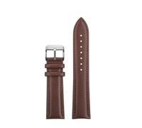 MBUIOPJ Universal Genuine Leather Watch Strap Compatible With Casio Green Water Ghost EFV-600CL EFR-303 EFV540/506/EFS-S500/510 Wacthband 20mm 22mm(Brown-Silver pin,20mm)