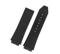 MBUIOPJ Watch Band Compatible With HUBLOT BIG BANG Silicone 25mm*19mm Waterproof Men Watch Strap Chain Rubber Watch Bracelet Chain 25-19mm(A-Black-no buckle)