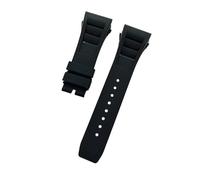 MBUIOPJ Watch Band Compatible With Richard Mille Rm011 Strap Men's Sweat-Proof Wear Comfortable Silicone Rubber Watch straps 25mm*20mm(Noir,25mm No buckle)