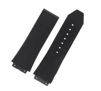 MBUIOPJ Watchband Compatible With BIG BANG Silicone 25 * 17mm 26 * 19mm Waterproof Men's Watch Strap Chain Watch Rubber Bracelet Wristband(S black-No buckle)
