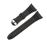 MBUIOPJ Watchband Compatible With Casio 3239 W-96H-1A 2A 9A Electronic Watch Dedicated Strap Black Men's Sport Waterproof Silicone Bracelet