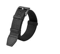 MBUIOPJ Woven Soft And Comfortable Men's Nylon Outdoor Watchband Compatible With Hamilton Wild Retro Army Green Leather Accessories 20mm 22mm(Black-black,22mm)