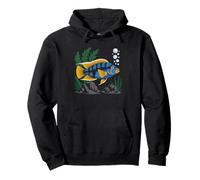 Mbuna Lake Malawi Cichlid Aquarium Fish Illustration Pullover Hoodie