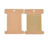 MBUYGYUO 50 Pcs Kraft Cardboard Spool Organizer Spool Craft DIY Sewing Storage Winding Cardboard Thread Holder for Cross Stitch Weaving DIY Crafts Sewing Storage (I-Shaped)