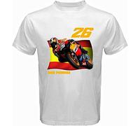 MBWECWS DANI PEDROSA Spain Moto GP Rider Men's White T-Shirt(XX-Large)