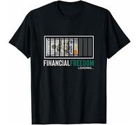MBWECWS Financial Freedom Loading - Dollar Bill Loading Independence T-Shirt Black(Small)