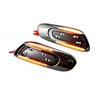 Mbxpxe Turn Signal Lights 2X Dynamic LED Fender Side Marker Lights Sequential Turn Signal Lamps For Mini For Cooper F55 F56 F57 Mirror Indicator(Smoked black)