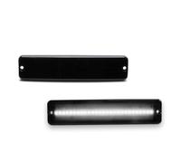 Mbxpxe Turn Signal Lights 56001424 2piece Lens LED Side Marker Lamp Front Fender Lights Turn Signal Light For Jeep For Wrangler YJ 1987-1995 Mirror Indicator(Smoked Lens white)