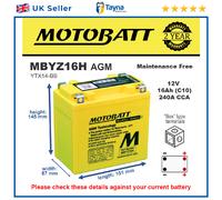 MOTOBATT Battery MBYZ16H