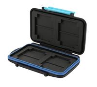MC - 2 Memory Card Case, Water Storage Box for 4 CF Cards and 8 SD Cards, Hard ABS Material with Ergonomic Locking System, and Shockproof Memory Card Keeper for