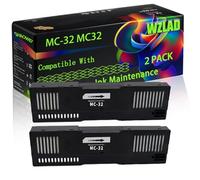 MC-32 MC32 Compatible for Canon Ink Maintenance Cartridge with Chip imagePROGRAF TC-20 TC-20M TC-5200 Printers (2-Pack Black)
