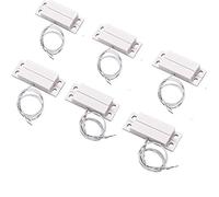 MC-32 Wired Electromagnetic Door and Window Contact Reed Switch Alarm Security System Anti NC Normally Closed Door Sensor for Door and Window Sensor - (6 Sets)