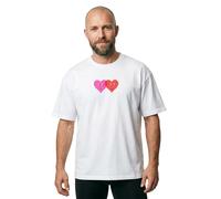 Mc Clothes Hugs & Love Two Hearts Heavy Oversized Short Sleeve T-shirt
