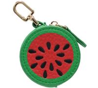 MC Fashion Fruit PU Leather Mini Coin Purse Bag Charm, Watermelon, 4IN X 2IN