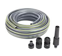 Mc G Anti Kink Heavy Duty Hose Set15m- Garden Green Hose Pipe Reel Watering HOSEPIPE Triple Layer with Connectors (15M) Extra Strength Suitable with Sprinkler, Nozzle or Pressure Washer.