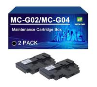 MC-G02 MC-G04 Maintenance Box Tank Compatible For CANON G1220 G2260 G3260 G3262 G620 G2160 G3160 G1420 G2420 G2460 G3420 G3460 G1520 G2520 G2560G3520 G3560 G3620 G3660,Black-2 PACK