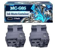MC-G05 Ink Waste Container Compatible for Canon MAXIFY GX1040 GX2040 Printers, With Chip Large Capacity 7000 Pages (2-Pack Black)