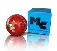 MC Mars Cricket Leather Cricket Ball Adult Hand Stitched Match Quality Balls Weight 5.5oz / 156g, Red
