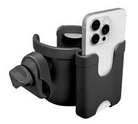 MC MICUS 2-in-1 Universal Stroller Cup Holder with Phone Holder | Secure Drink Organiser for Wheelchair, Pushchair, Buggy, Bike, Walker | Baby Essentials & New Mum Gifts