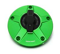 MC MOTOPARTS NIMBLE Green Black CNC 1/4 Quick Lock Fuel Cap Compatible with ER-6N ER-6F 2006-2016