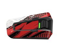 MC MOTOPARTS Protective Cover Decal Wrap Sticker 2 pcs Red Stripe Compatible with CARDO Packtalk Edge