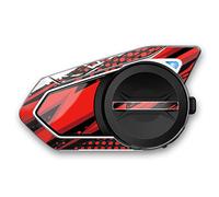 MC MOTOPARTS Protective Cover Decal Wrap Sticker 2 pcs Red Stripe Compatible with Sena 50S