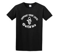 Mc Outlaws Suport Your Local Outlaws Men Simple Tshirt Black M