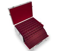 MC.Sammler Aluminium Coin Case with 11 Trays for 440 2 Euro Coins in Capsules up to 31 mm